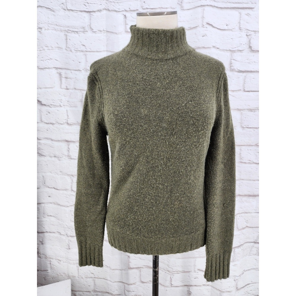J Crew Alpaca Sweater Merino Wool Coastal Autumnal Point Sur Forest Green XS